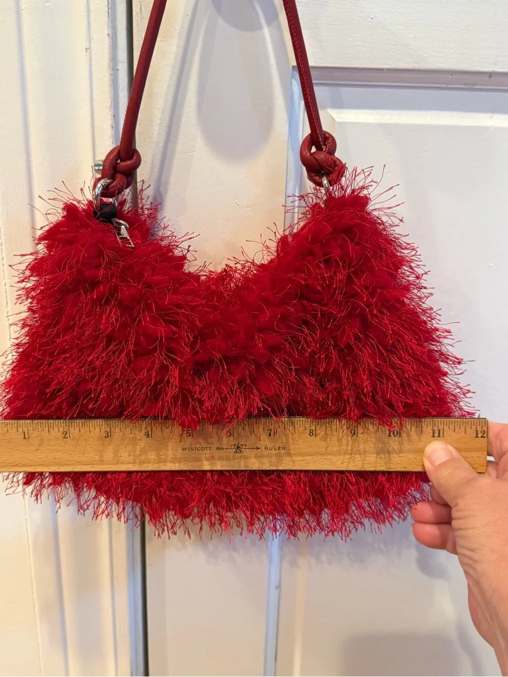 Red Fluffy Purse